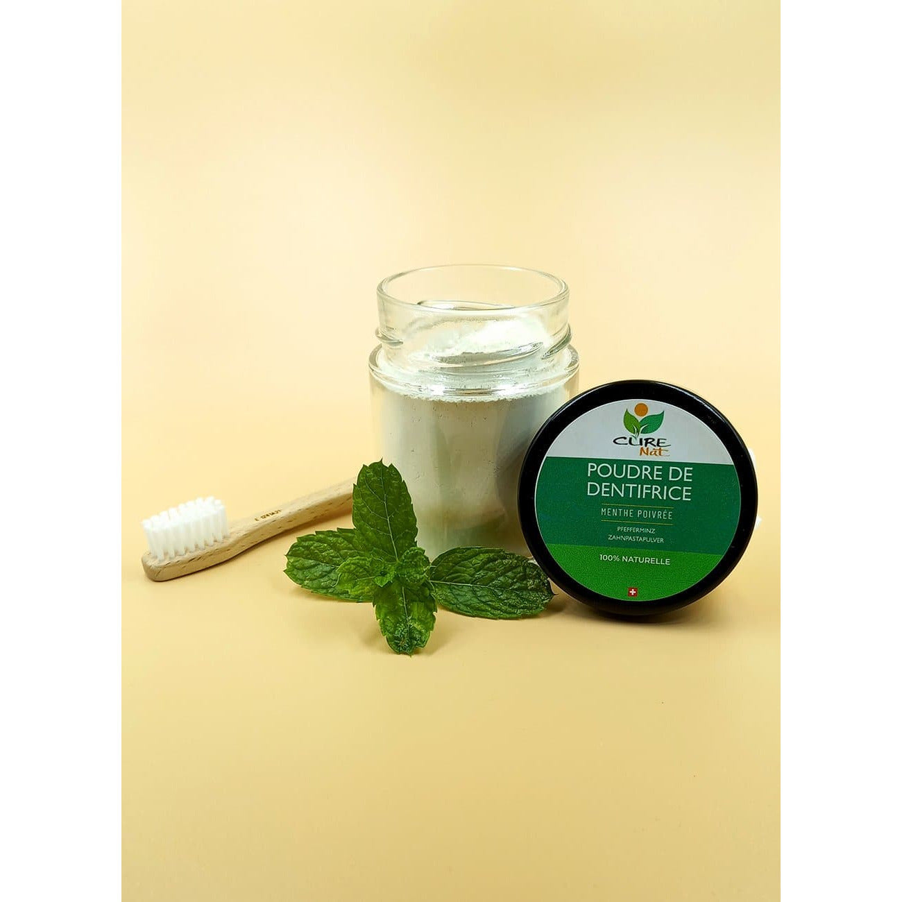 Poudre de Dentifrice à la Menthe Poivrée