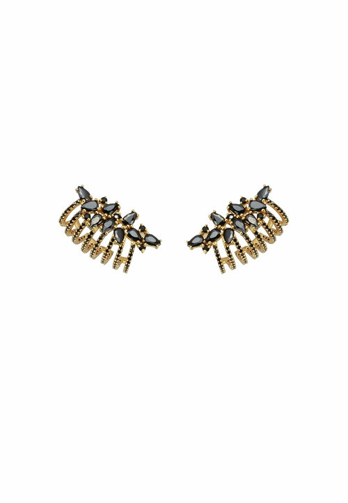 London Climber Earrings with Stones