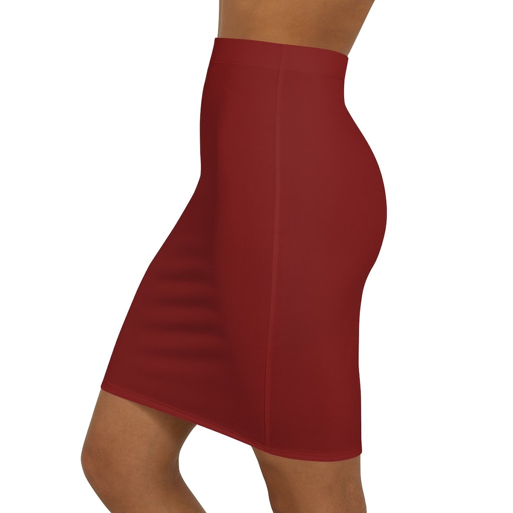 Womens Skirt, Maroon Pencil Skirt