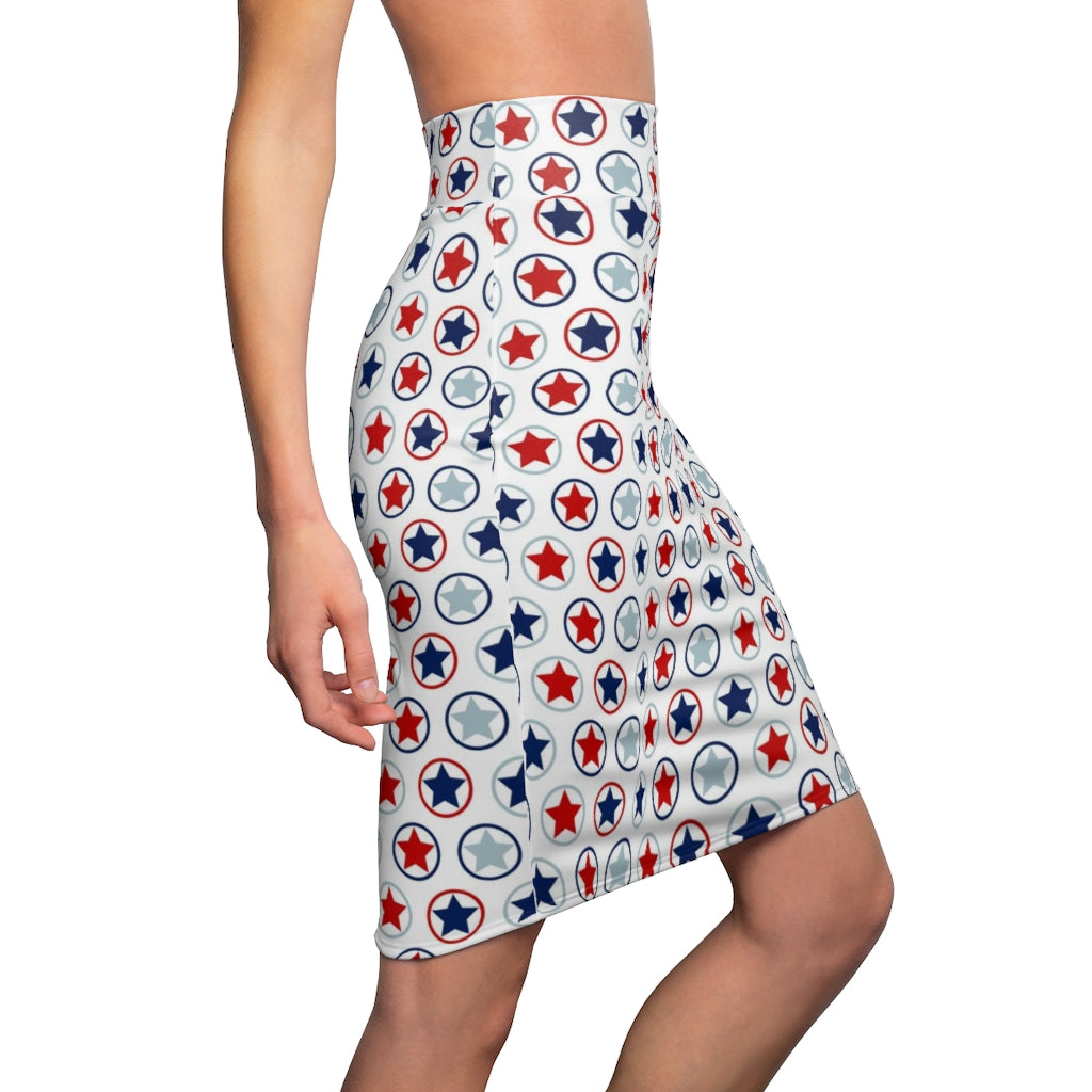Womens Skirt, Stars and Stripes Pencil Skirt, 94158