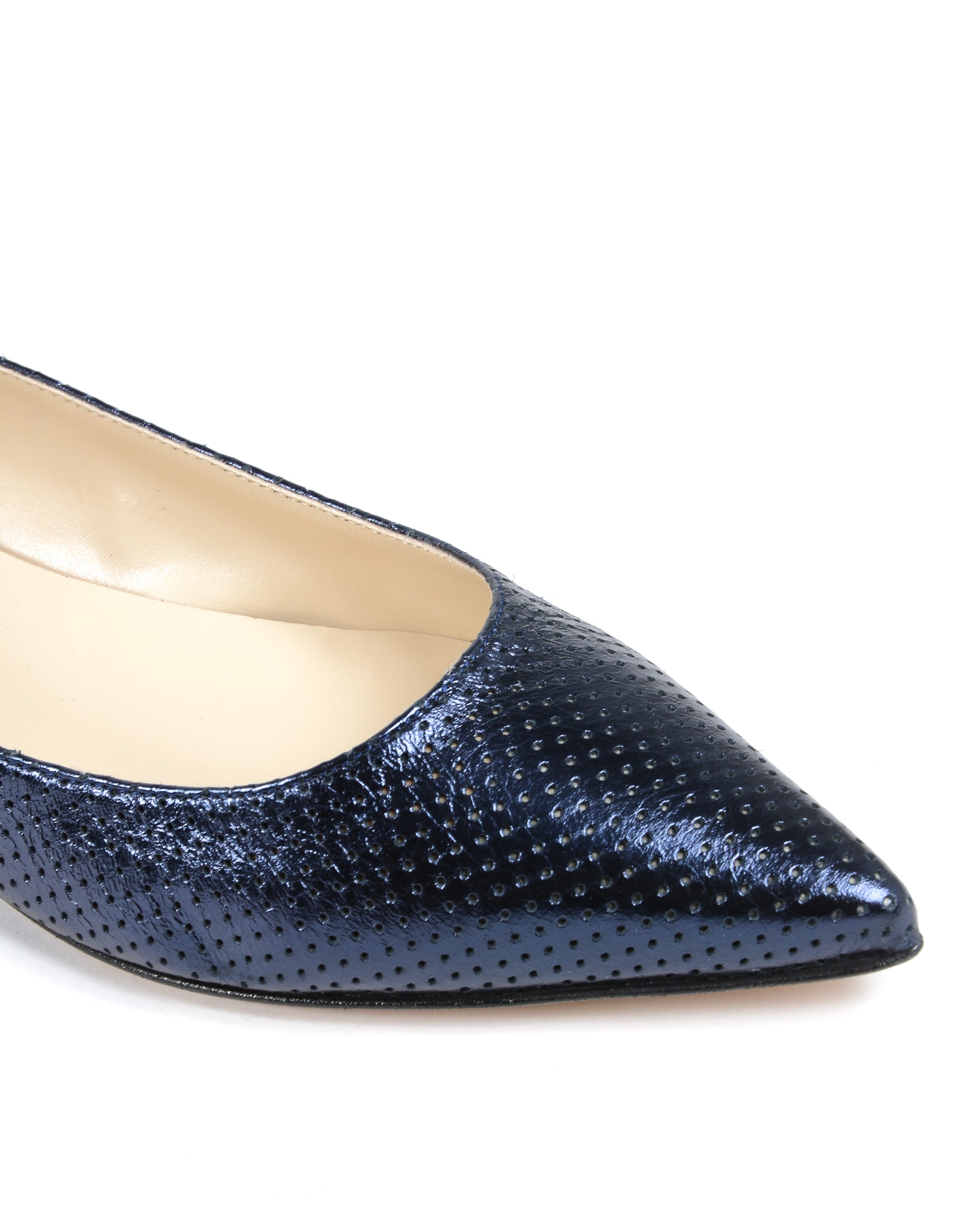 19V69 Italia Womens Ballerina Lamè Navy Blue 4747 TRAF LAM BLU SCURO