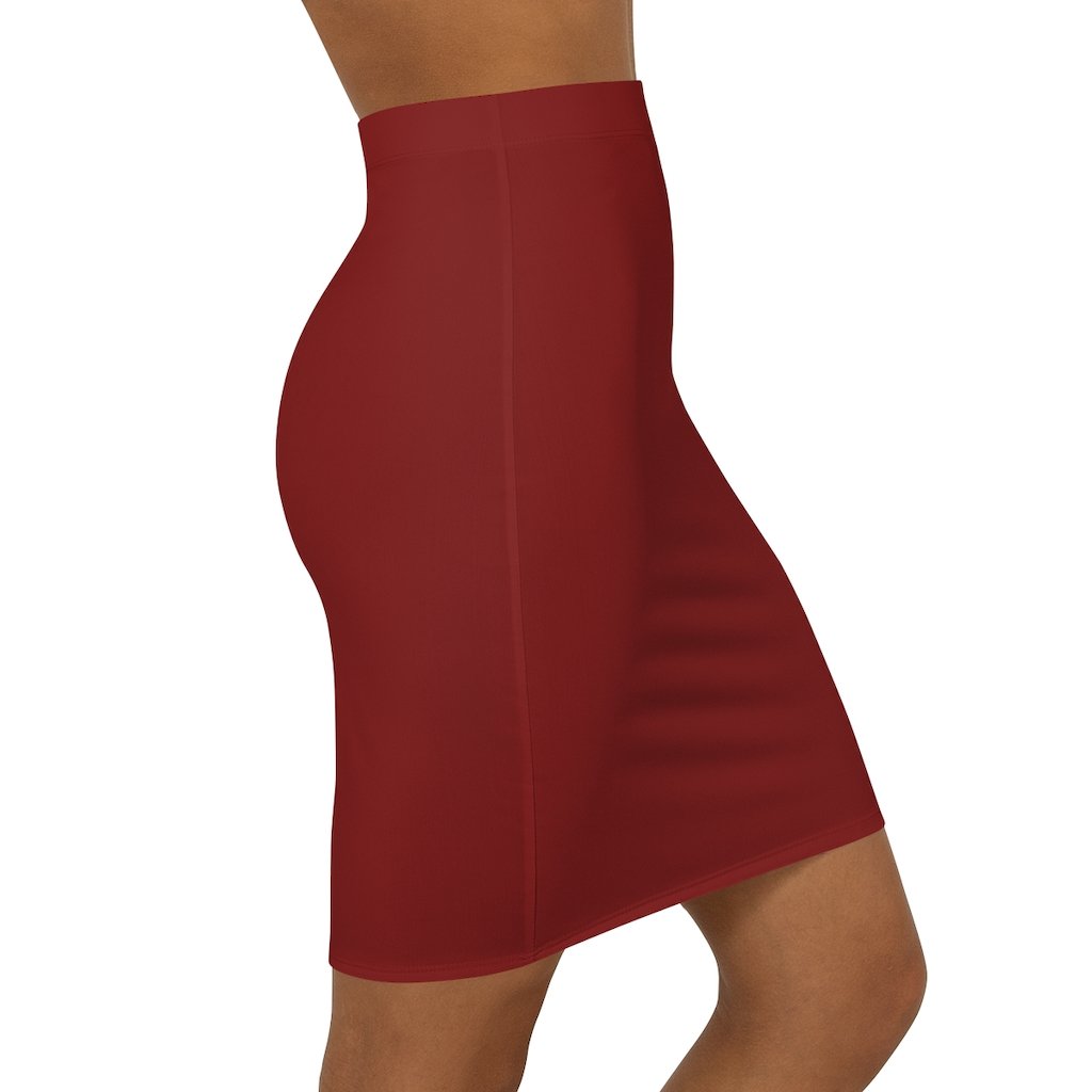 Womens Skirt, Maroon Pencil Skirt