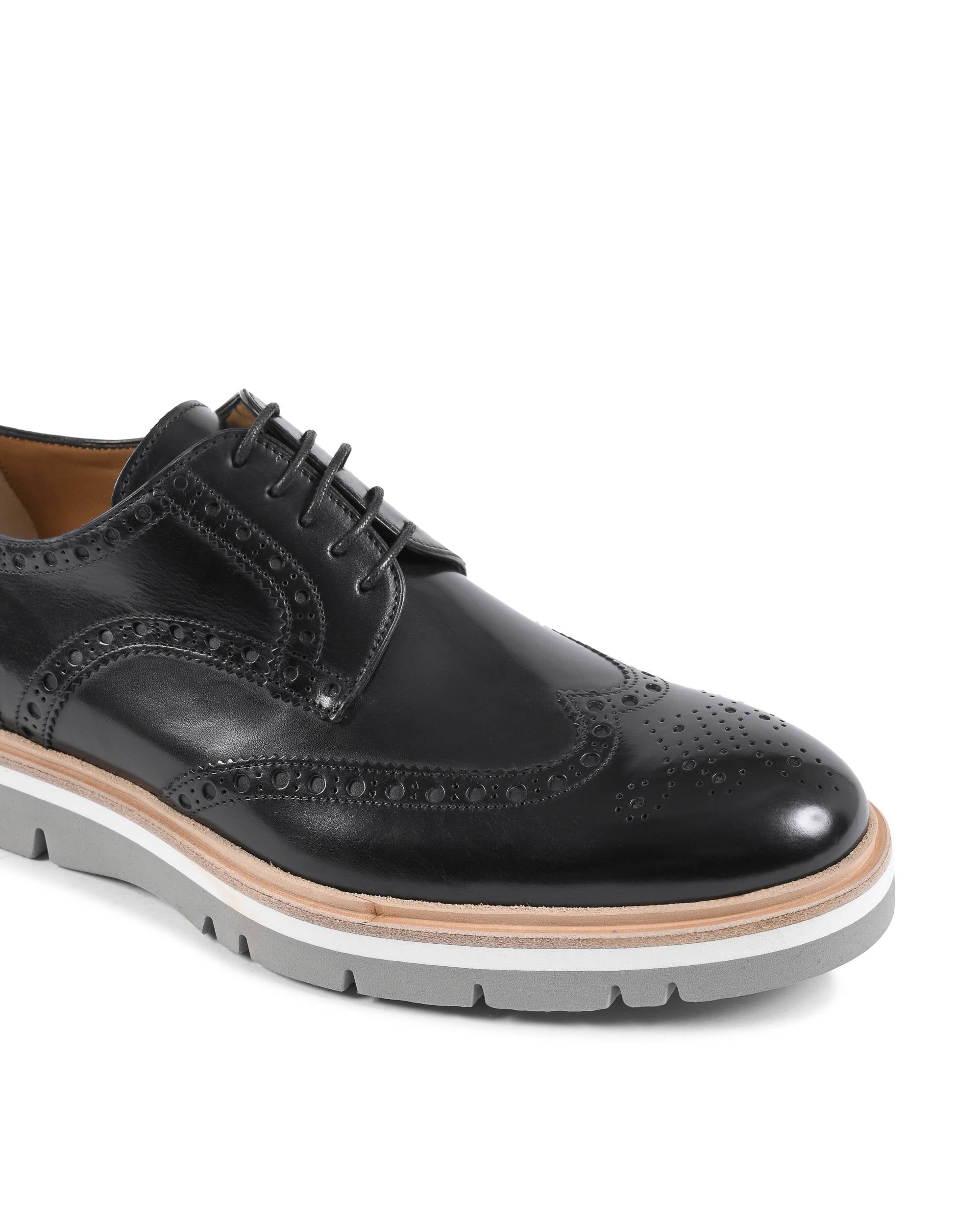 Dee Ocleppo Mens Brogue Shoes EB131 VIT NERO LUC GALLO