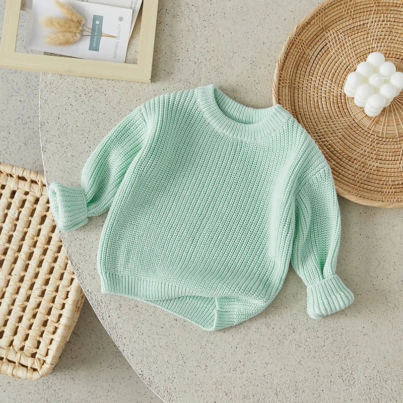 Suefunskry Newborn Baby Girl Boy Knitted Long Sleeve Autumn Winter