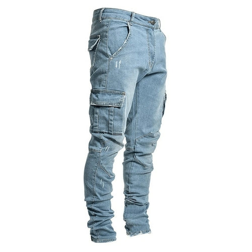 Autumn Men Pants Military Tactical Jeans Male Multiple Pockets Cargo
