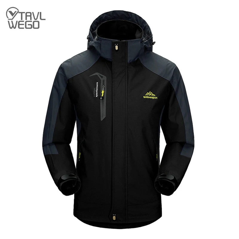 TRVLWEGO Camping Hiking Jacket Men Autumn Outdoor Sports Coats