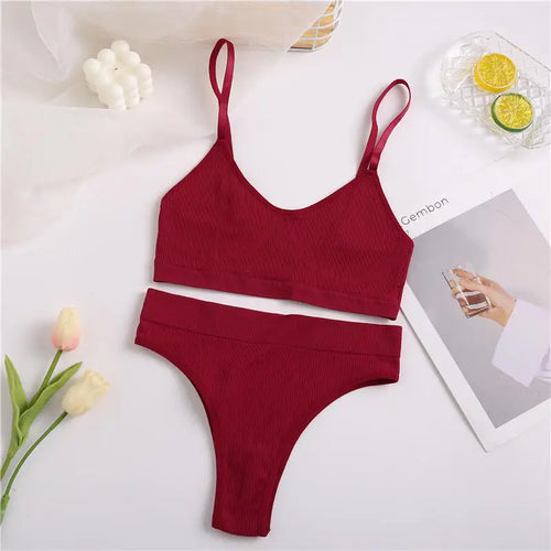 Women Bra Set Panties Sexy Push Up Bralette Female Fitness Seamless