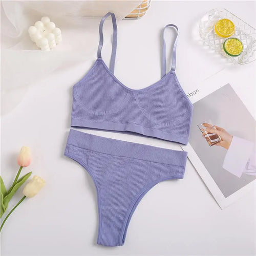 Women Bra Set Panties Sexy Push Up Bralette Female Fitness Seamless