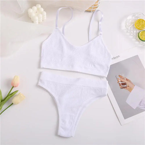 Women Bra Set Panties Sexy Push Up Bralette Female Fitness Seamless