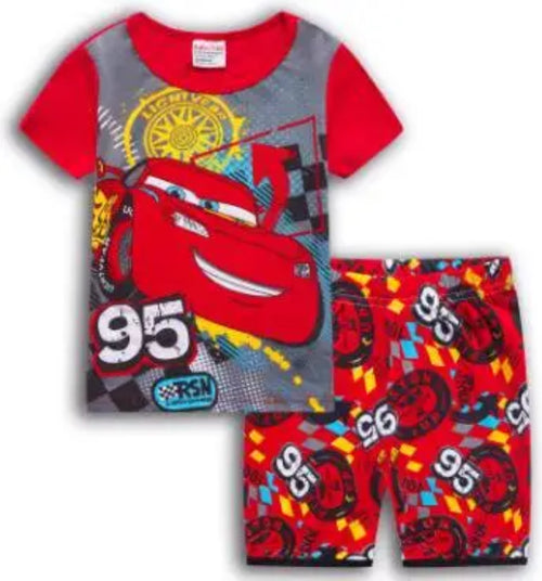 New Summer Kids Pyjamas Children Sleepwear Baby Set Boys Girls Cars