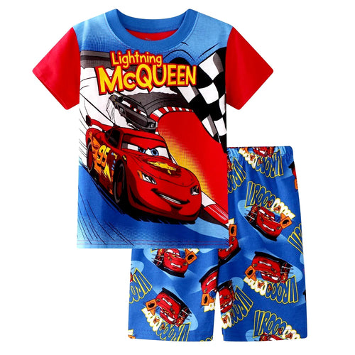 New Summer Kids Pyjamas Children Sleepwear Baby Set Boys Girls Cars