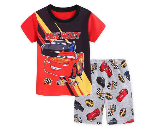New Summer Kids Pyjamas Children Sleepwear Baby Set Boys Girls Cars