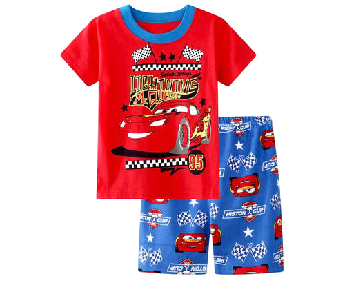 New Summer Kids Pyjamas Children Sleepwear Baby Set Boys Girls Cars