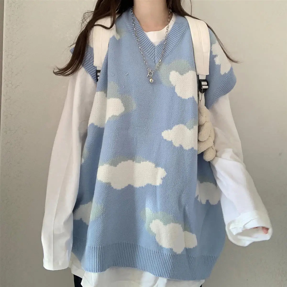 Sweaters Women Harajuku Lovely Chic Preppy Simple Soft Loose Autumn