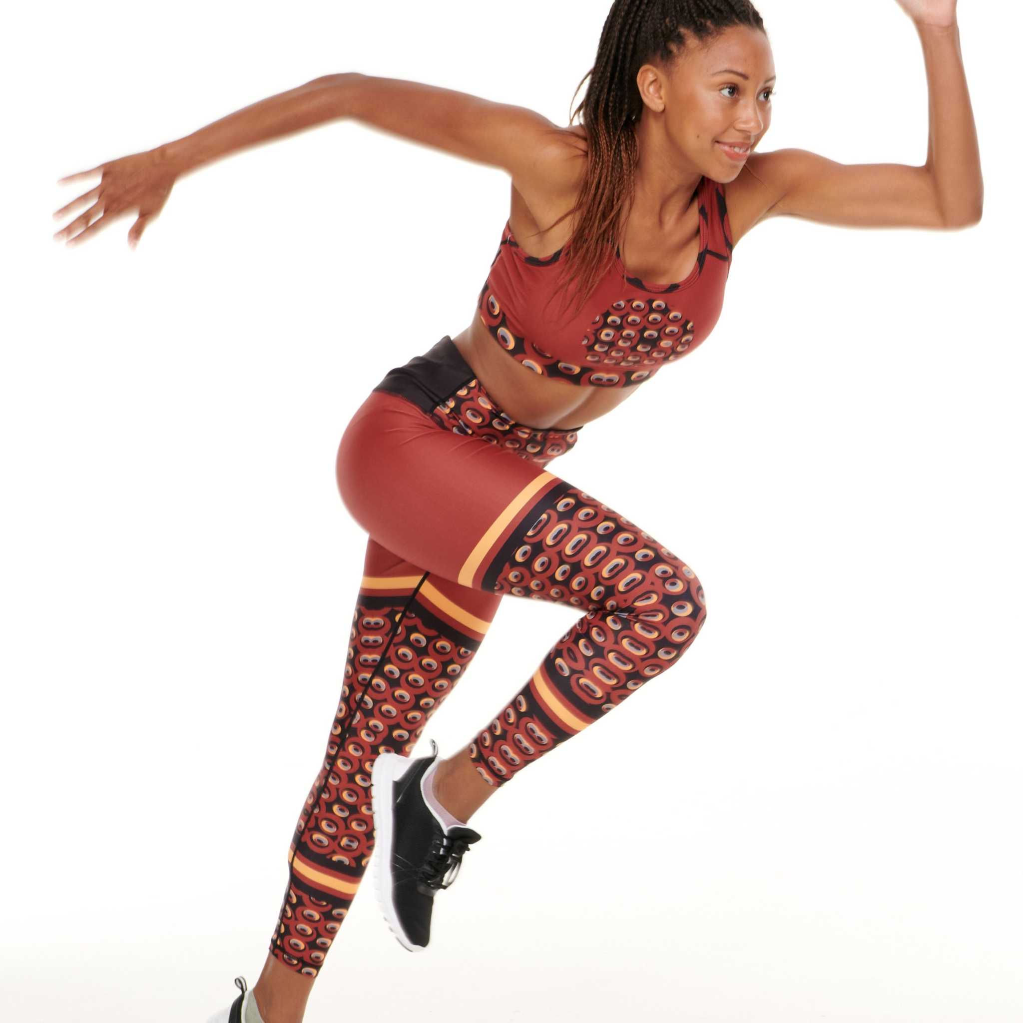 Siefay On Iron Red Funky Leggings