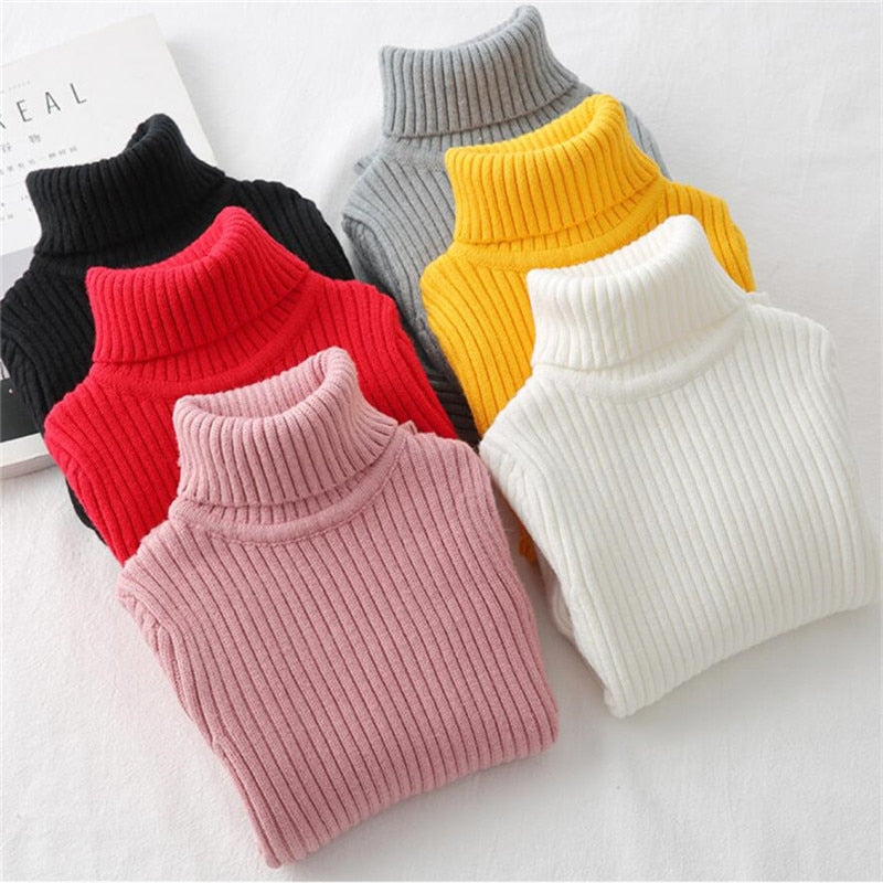 LILIGIRL Baby Girls Winter Turtleneck Sweater Clothes 2022 Autumn Boys