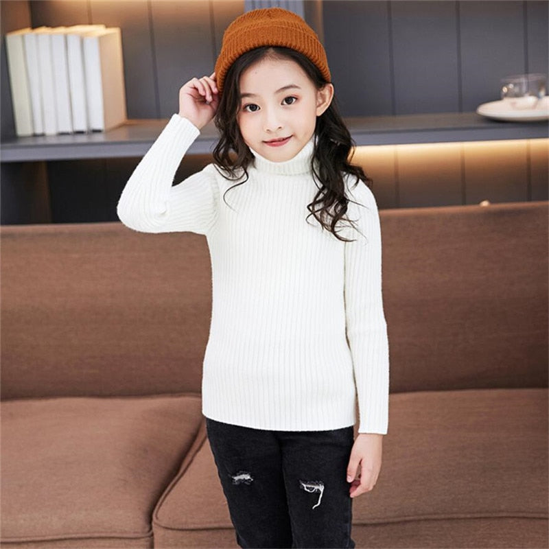 LILIGIRL Baby Girls Winter Turtleneck Sweater Clothes 2022 Autumn Boys