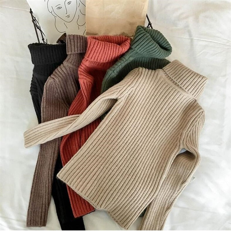 LILIGIRL Baby Girls Winter Turtleneck Sweater Clothes 2022 Autumn Boys