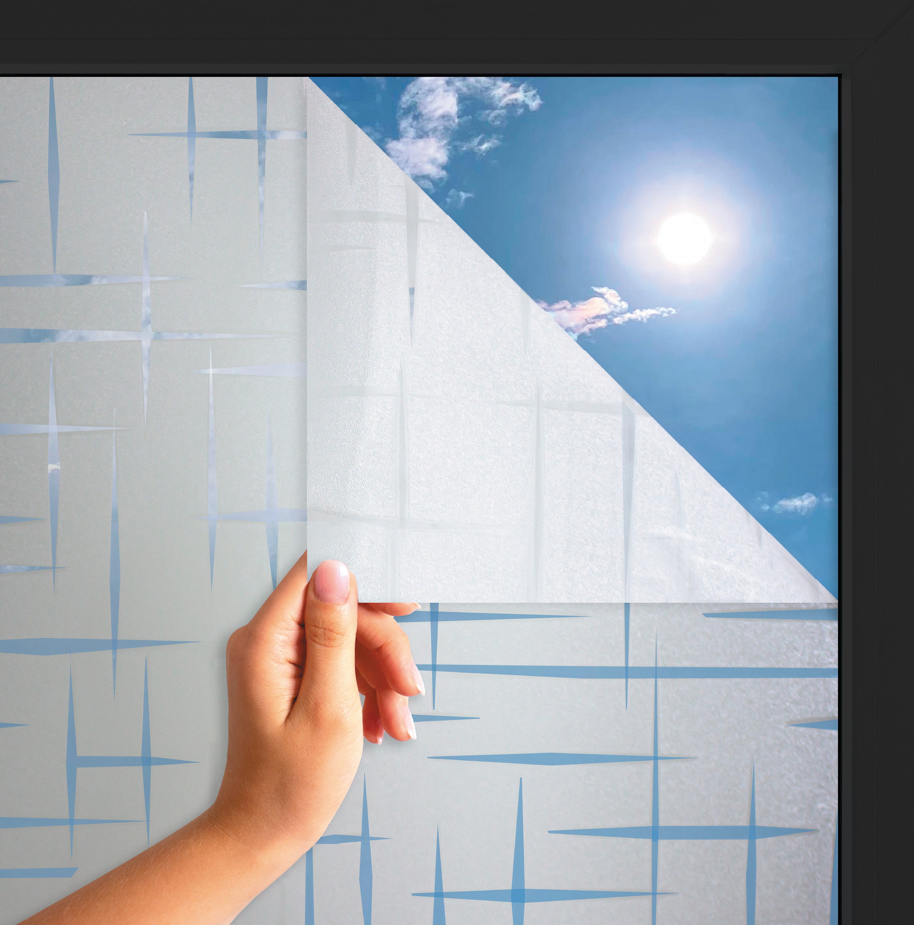 Sternenfolie matt für Fenster & Türen