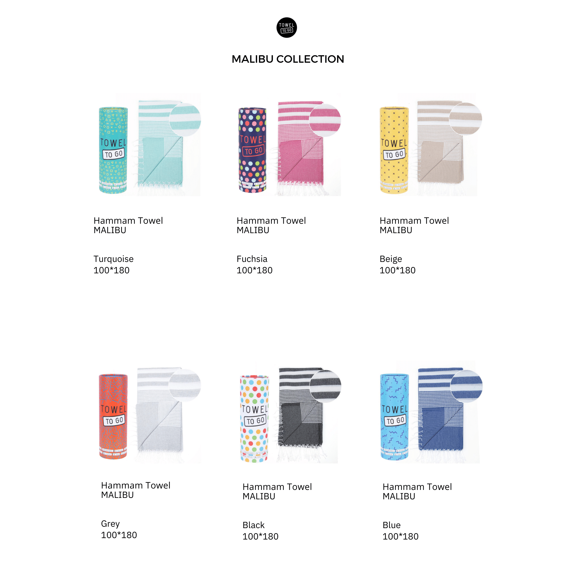 Malibu Hammam Towel with Recycled Gift Box, Turquoise