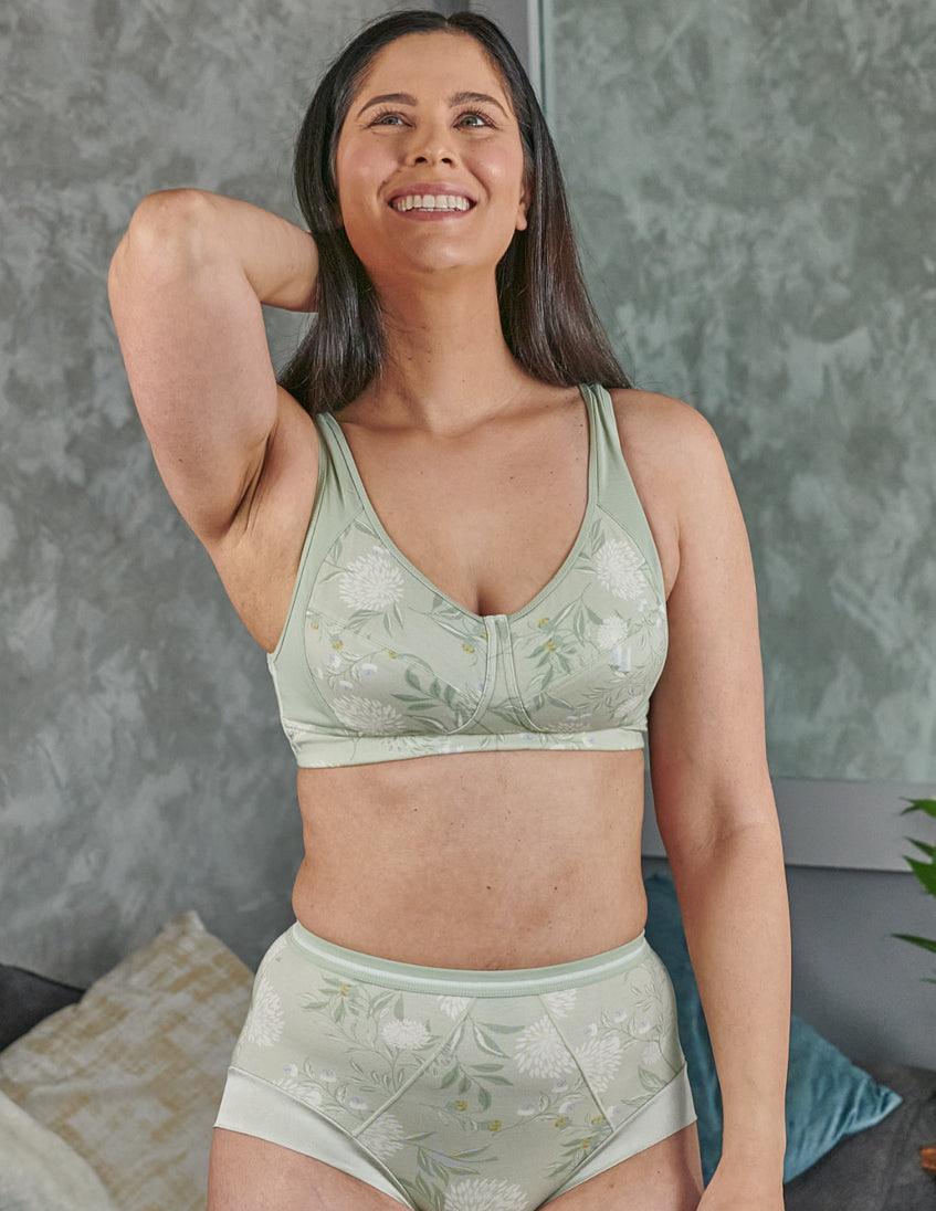 Valentina - Silk Back Support Full Cup Non Wire Organic Cotton Bra