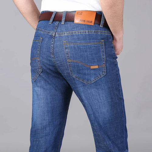 KUBRO Men Jeans Brand 2024 Fashion Business Pants Retro Classic Denim