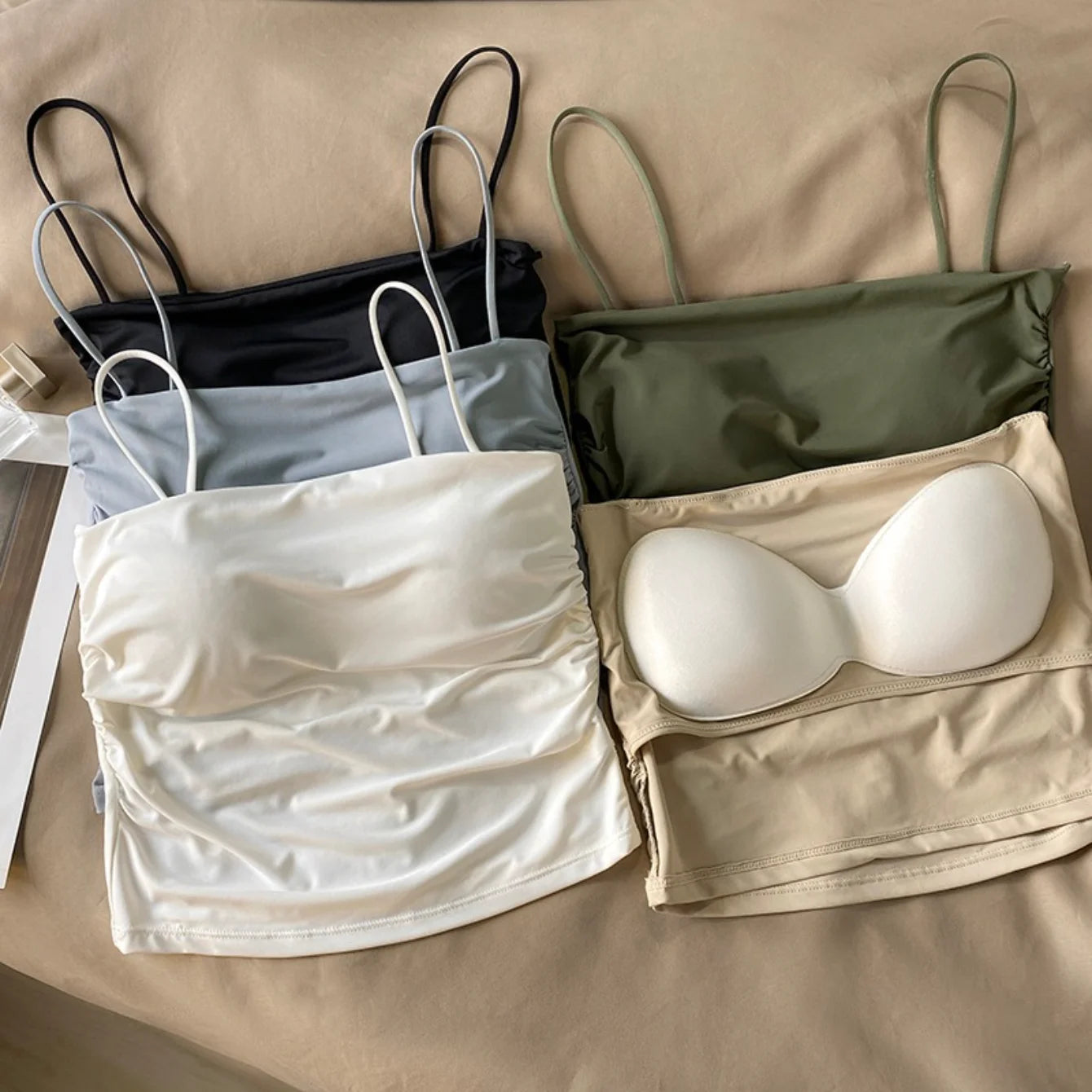 Women Crop Top Sexy Bra Seamless Tank Tops Summer Female Strap Top