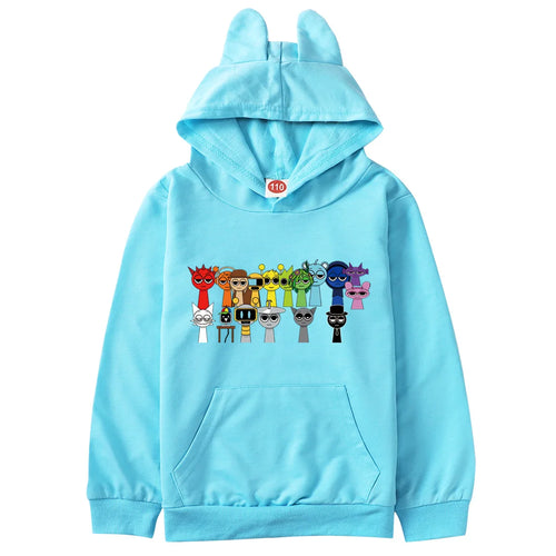 Sprunki Cartoon Toddler Teen Girls Sweatshirts Spring Autumn Coat