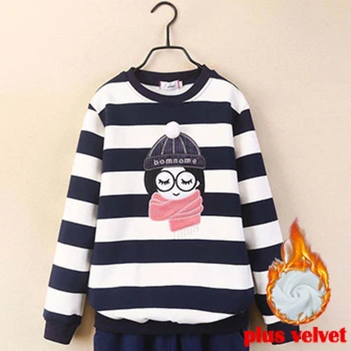 4 6 8 10 12 14 Year Teen Girls Sweatshirt Spring Kids Pullover Top