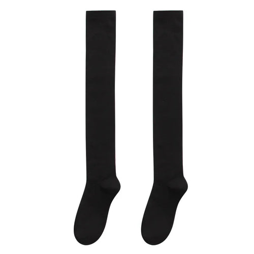 Sexy Black White Striped Long Socks Women Over Knee Thigh High Socks