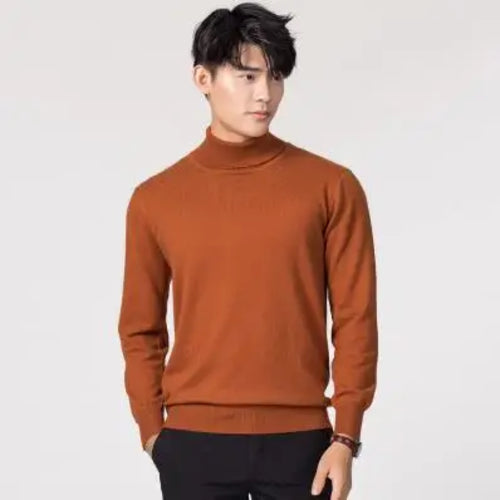 Cashmere turtleneck men sweater clothes for 2023 autumn winter jersey