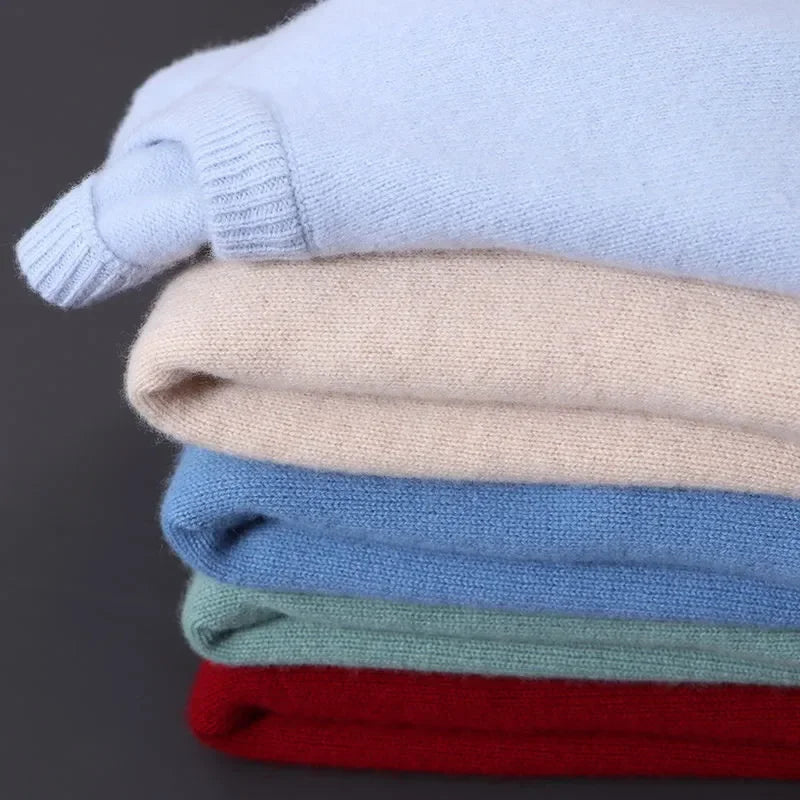 Cashmere Sweater O-neck Pullovers Men&