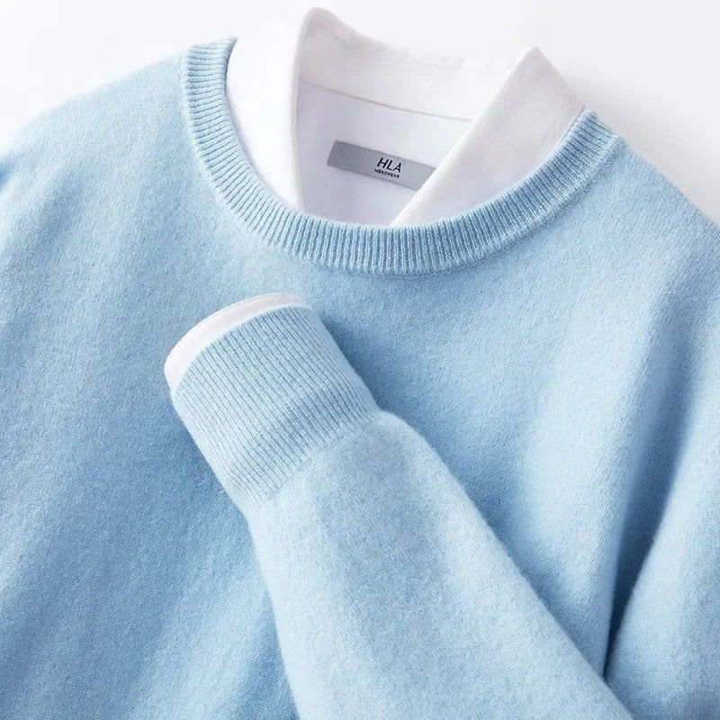Cashmere Sweater O-neck Pullovers Men&