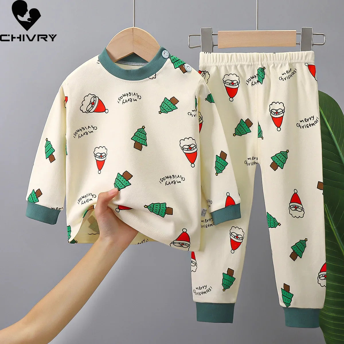 2023 New Kids Autumn Warm Pajamas Baby Boys Girls Cartoon Dinosaur