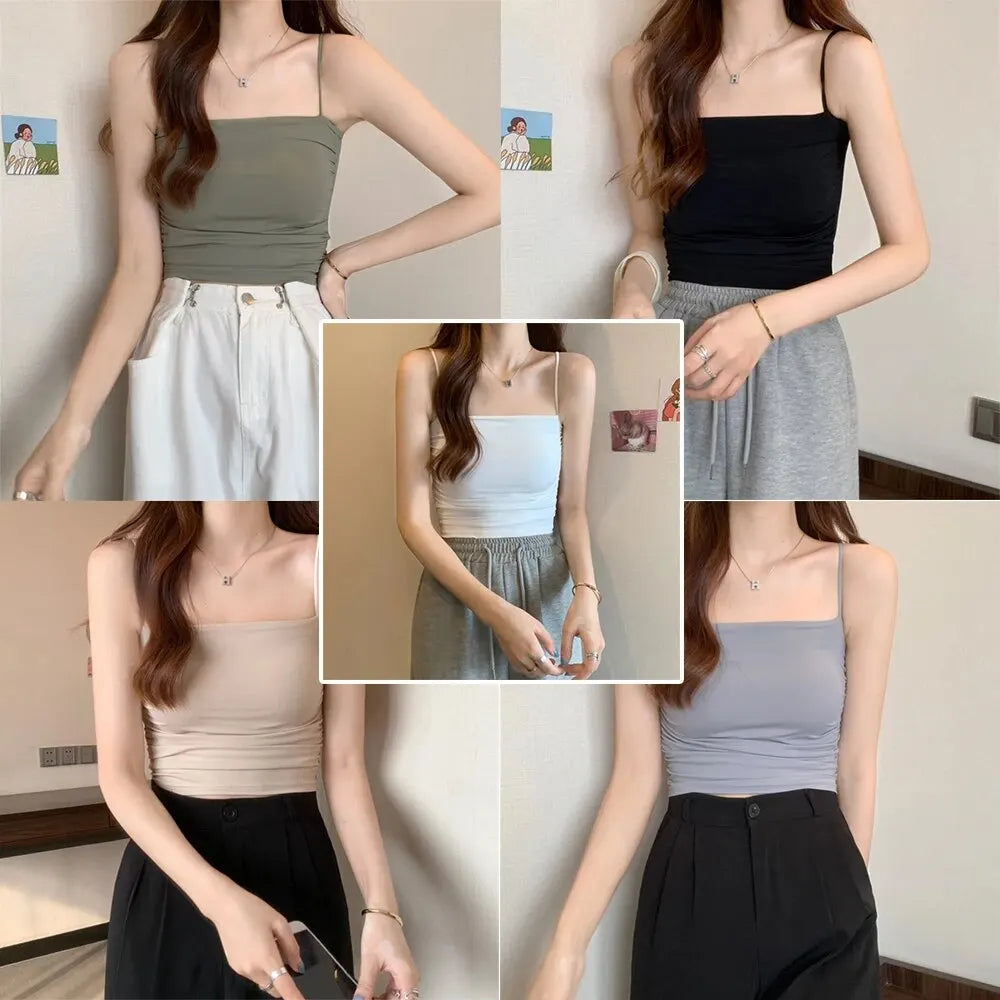 Women Crop Top Sexy Bra Seamless Tank Tops Summer Female Strap Top