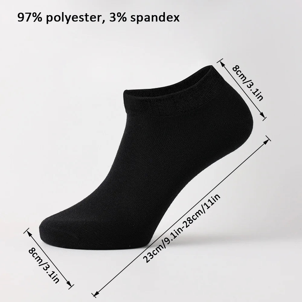 10 Pairs Women/Men Boat Socks Invisible Low Cut Silicone Non-slip