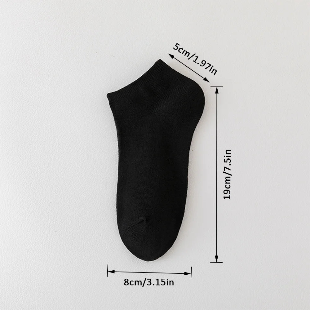 10 Pairs Women/Men Boat Socks Invisible Low Cut Silicone Non-slip