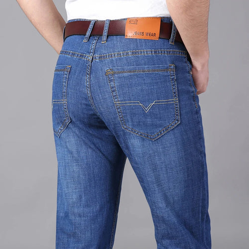 KUBRO Men Jeans Brand 2024 Fashion Business Pants Retro Classic Denim