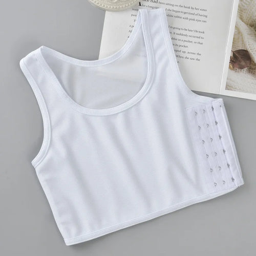 Flat Breast Binder Underwear Women Seamless Side Buckle Shorts Vest