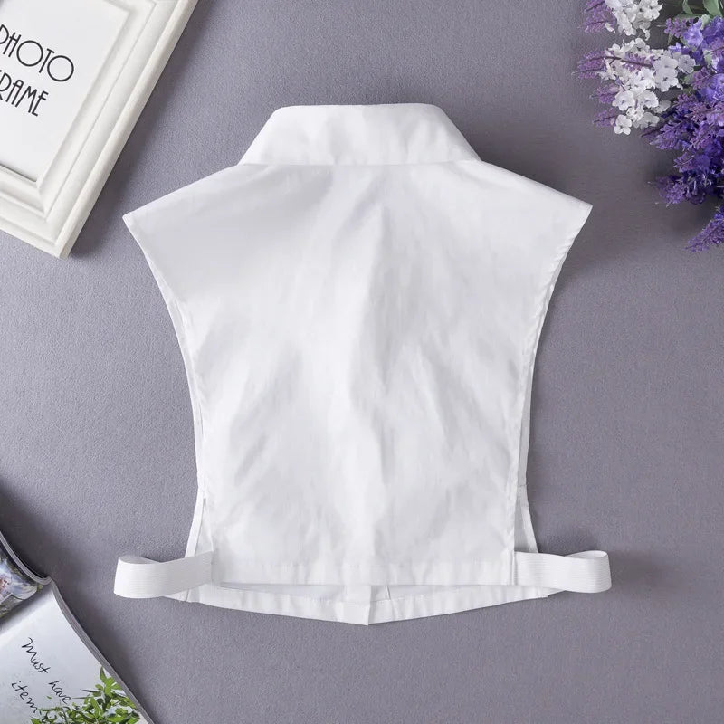 Black White Fake Collar for Women Shirt Sweater Detachable Collar