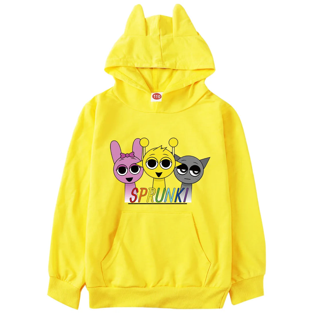 Cartoon Sprunki Hoodie Kids Spring Fall Clothes Baby Girls Hooded