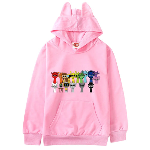 Sprunki Cartoon Toddler Teen Girls Sweatshirts Spring Autumn Coat
