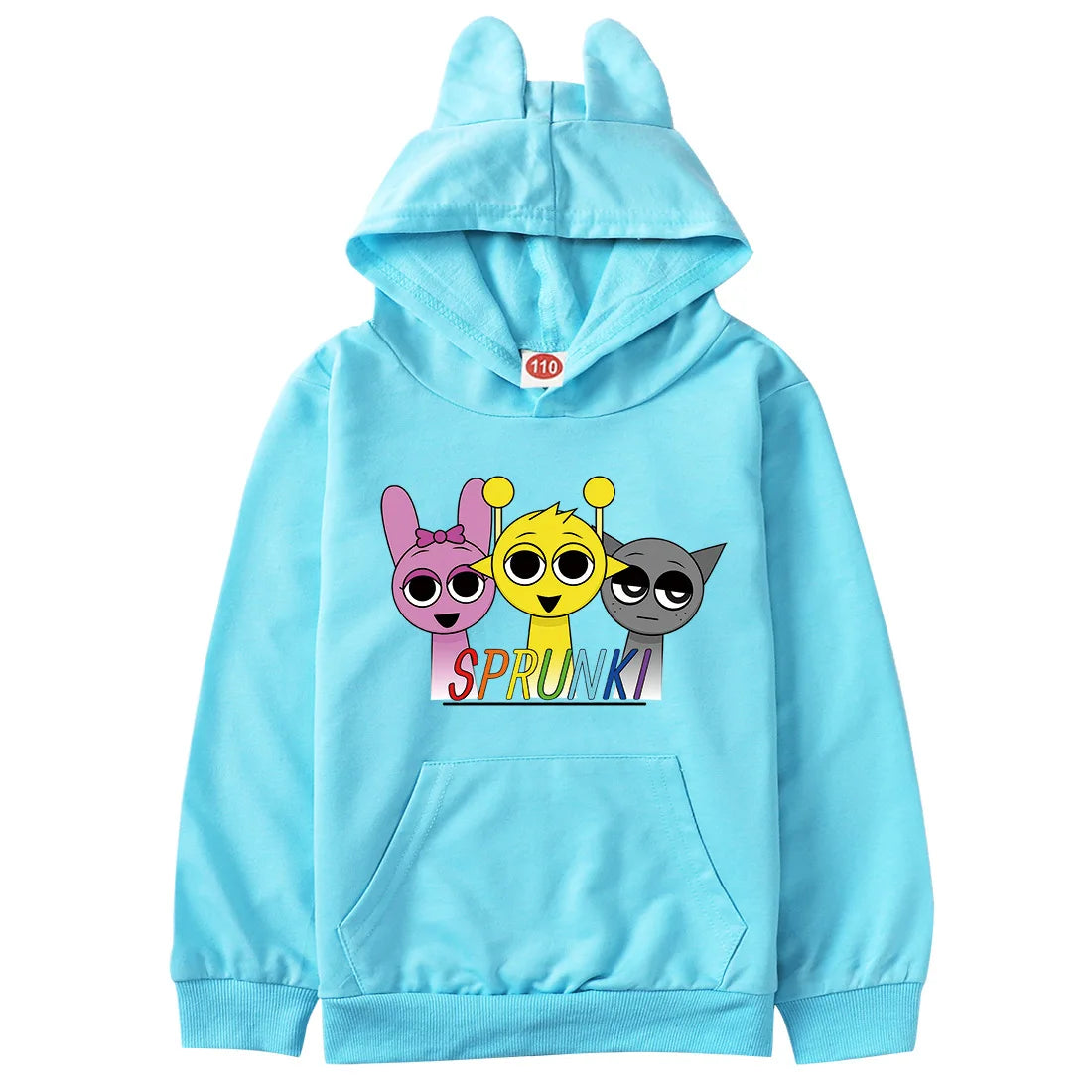 Cartoon Sprunki Hoodie Kids Spring Fall Clothes Baby Girls Hooded