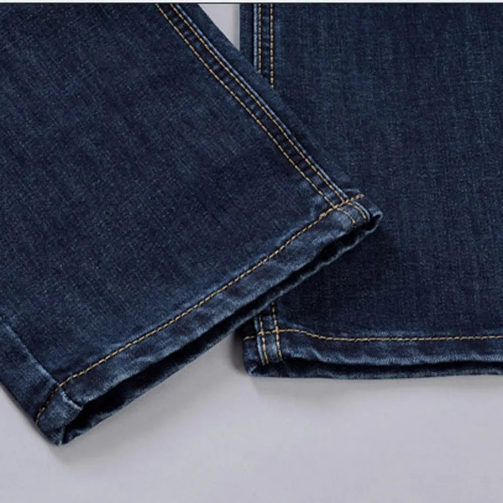 Fashion Comfortable Straight Casual Pants Retro Business Classic Denim