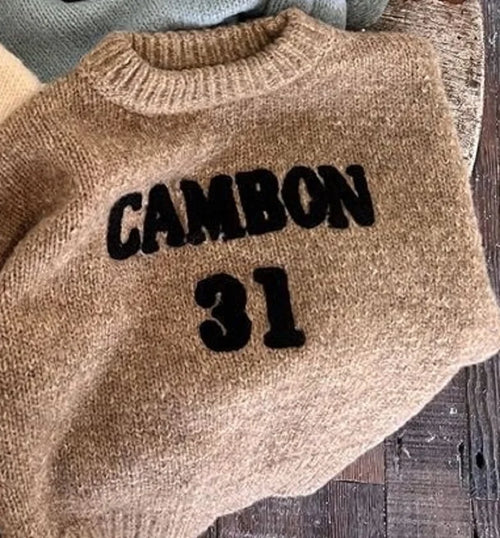 Fashion Baby Girl Boy Letter Embroidery Sweater Winter Spring Infant