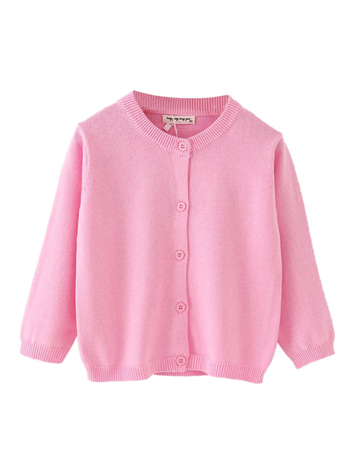 LJMOFA 1-6T Kid Solid Color Classics Knitwear Soft Comfortable Warm