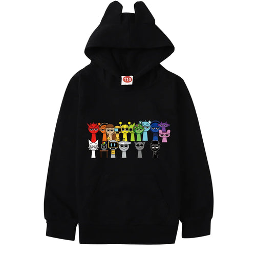 Sprunki Cartoon Toddler Teen Girls Sweatshirts Spring Autumn Coat