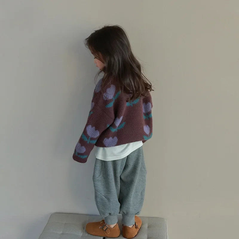 Children Clothing Girls Sweater 2023 Autumn and Winter New Korean
