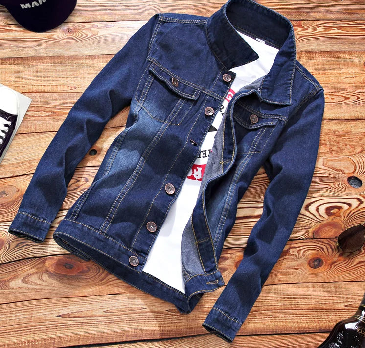 2022 Autumn New Mens Denim Jacket Jeans Pants Slim Fit Pencil Pant
