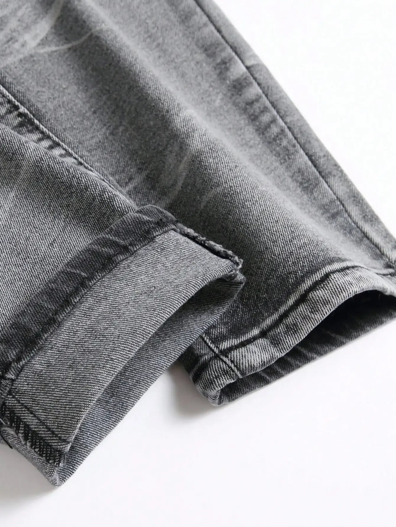 Men‘s Stretchy Denim Jeans Streetwear Tearing Patchwork Holes Ripped